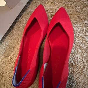 Rothy's Bold Red Pointed Flats